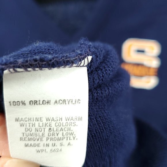 VTG 1960s/1970s Jostens Artex Syracuse University Embroidered V-Neck Sweater M - Picture 16 of 16